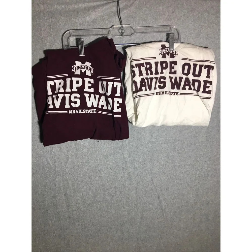 Bundle(2) Mens Adidas Shirts Mississippi State Maroon White Football Stadium